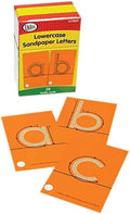 Didax Lowercase Sandpaper Letters - 28 Tactile Alphabet Cards for Grades Pre-K to 1st - Educational Letter Resources for Young Learners, Orange
