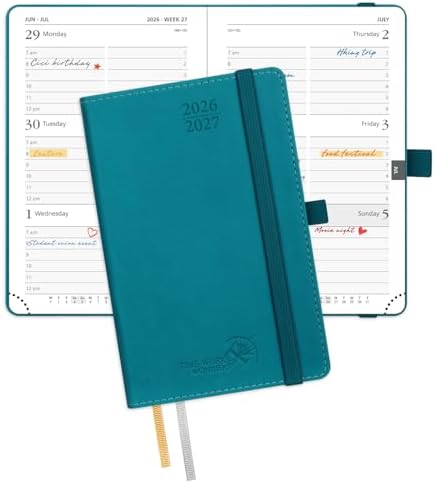 POPRUN Pocket Planner 2026-2027, Purse-4" x 6.25", Academic Pocket Calendar