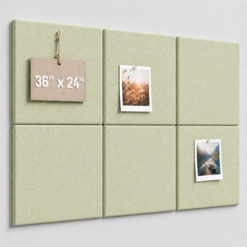 Felt Bulletin Board Tiles, Large Cork Board Alternative,24 x 36 in
