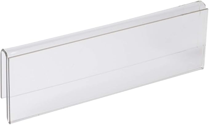 Glass Wall Name Plate Holders - Single Sided 8-1/2" Wide x 2" high (25 - PK, 1/2" Cubicle Wall) by Plastic Products Mfg.