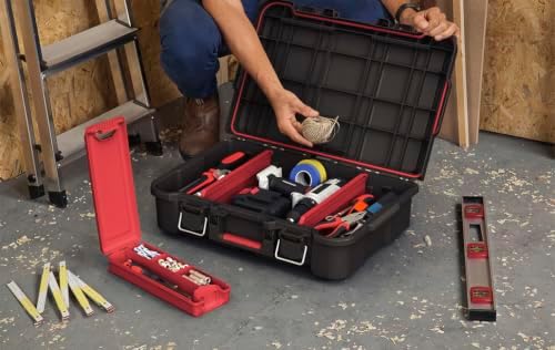 Keter Stack N' Roll Power Tool Case with Removable Dividers
