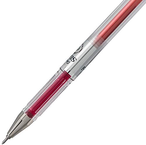 Pentel Arts Slicci 0.25 mm Extra Fine Gel Pen, Red Ink, Box of 12 (BG202-B)