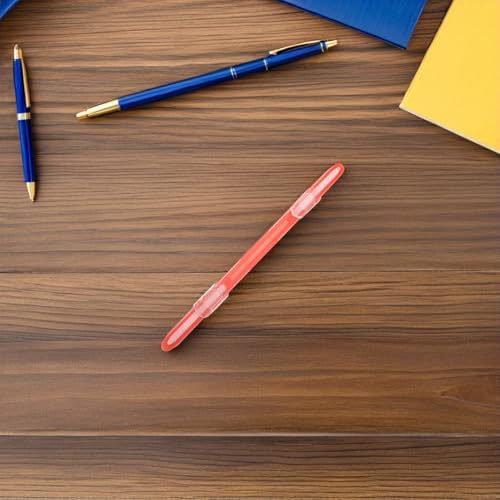 Lurrose 100pcs Plastic Document Binder Strips Double Hole File Fasteners Paper Organizers for Office School File Attaching Clips Random Color