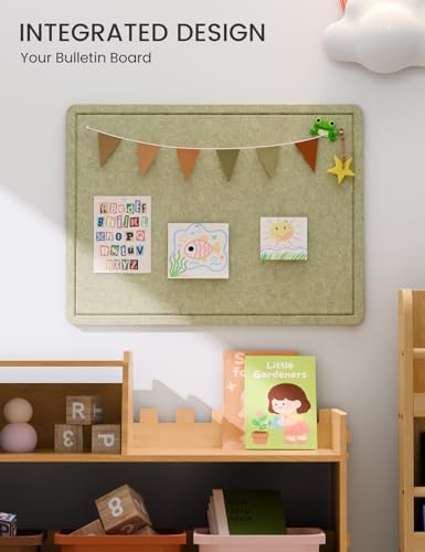 Fluxynara 23.6" x 17.1" Bulletin Board, Olive Green