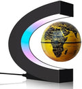 Magnetic Levitating Floating Globe with LED Lights, Cool Gadgets C Frame Globe Lamp for Office Home Desk Decor, Cool Tech Gifts for Men Father Husbands Boys