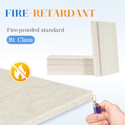 DOLLAR BOSS Felt Cork Board Tiles 48" x 36" Bulletin Board, 12 Pcs Beige