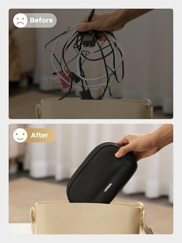 UGREEN Electronics Organizer Travel Case Bag Multifunctional Organizer Carrying Case for Cables, Cord, SD Card, Earbuds, Charger, USB Adapter, Electronic Accessories Medium Size
