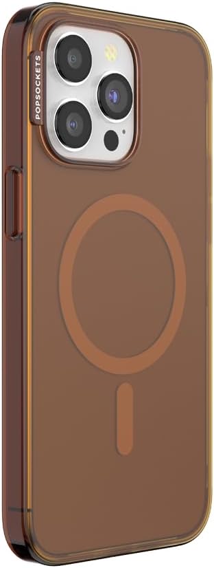 PopSockets iPhone 15 Pro Max Phone Case with MagSafe, Wireless Charging Compatible, Neutral - Amber
