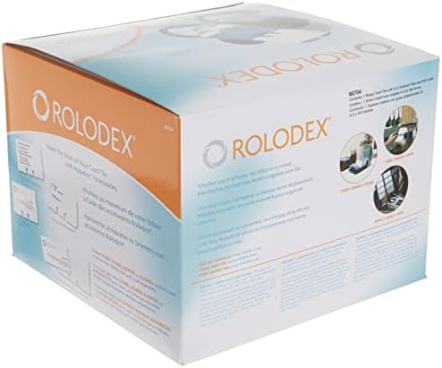 Rolodex® Open Metal Single Rotary File 2 1/4" x 4" 500 Cards Black (Pack of 4)