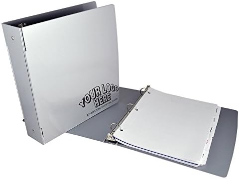 Saunders Recycled Aluminum 3 Ring Binder, 2 Inch, Letter Size, Gray | For School, Industrial & Contractor Use; Holds About 400 Sheets, Lay-Flat Hinges, Snap-Ring Mechanism, Made in USA