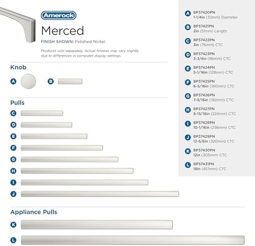 Amerock 10-1/16" Merced Polished Nickel Drawer Pull