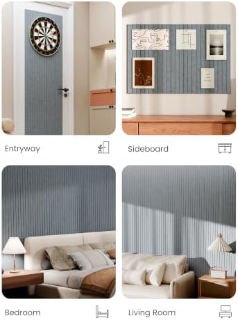 Bumusty 36"x 24" Large Felt Bulletin Board Tiles,Blue Gray