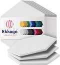 Acoustic Panels - 12-Pack Soundproof Wall Panels, 12"X10.4"X0.4", High Density Sound Dampening - White Hexagon