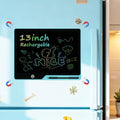 Magnetic LCD Writing Tablet for Fridge, 13 Inch Writing Tablet for Kids, Toddler Drawing Pad, Learning Toys for Boys Girls Ages 3.4.5.6.7.8, Writing Board for to-Do Lists and Family Messages (Blue)