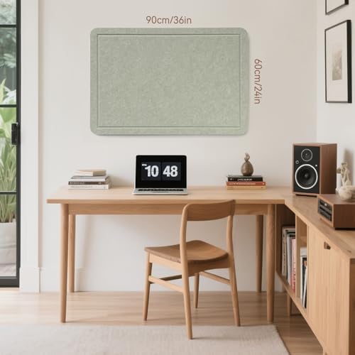 Felt Bulletin Board 36x24 inches, Decorative Pin Board for Home & Office