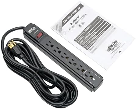 Tripp Lite Protect It! 6-Outlet Surge Protector w/ 15ft Cord, 790 Joules - Black