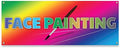 MIGHTY SKINS Face Painting | 18'' X 48'' Banner | Heavy Duty 13oz. Outdoor Vinyl Single Sided with Grommets | Made in The USA (B-30056)