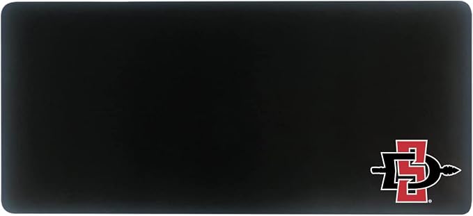 San Diego State University Classic Cloth Desk Mat, Durable Office Supplies, Non-Slip Base, Responsive Desk Pad with Smooth Cloth Surface, Black