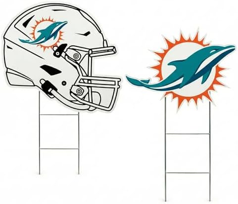 NFL Logo & Helmet 2 Pack Yard Sign Set