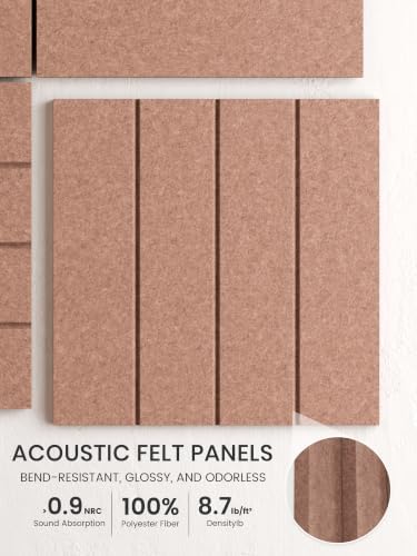 Bumusty 36" x 24" Large Cork Board Alternative, Terracotta
