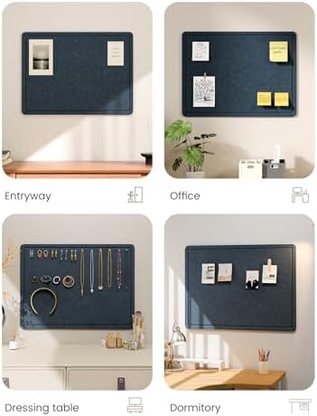 Fluxynara 23.6" x 17.1" Bulletin Board, Carbon Blue