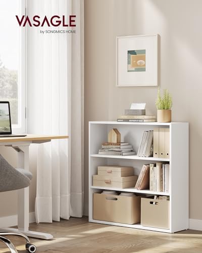 VASAGLE 3-Tier Bookshelf, Storage Organizer, 31.5 x 9.4 x 32 Inches