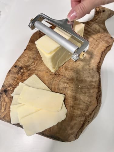 Handheld Wire Cheese Slicer with 2 Extra Wires, Thickness Adjuster