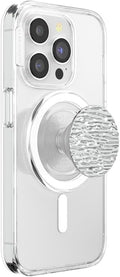 PopSockets Phone Grip for MagSafe, Magnetic Holder- Morgana Chrome | Removable, For Kindle / Android / iPhone, With Magnet, Silver, Electronic Accessories, For iPad/Kindle/iPhone/Android