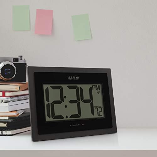 La Crosse Technology 513-54087-INT Atomic Digital Wall Clock with Indoor Temperature (Pack of 5)
