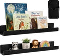 2 Pack 17" Magnetic Acrylic Bookshelf with Pen Holder, Reusable Magnetic Display Shelf for Whiteboard, Storage Organizer for Classroom, Kids Room, Office, Kitchen & Garage