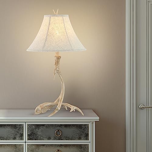 JONATHAN Y Antler Table Lamp Rustic Farmhouse Lodge 27.5" Resin, Beige