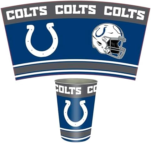 FANMATS 34670 NFL - Indianapolis Colts Wastebasket | Blue | 15"x10.5"x10.5" | Primary Logo, Helmet, & Wordmark