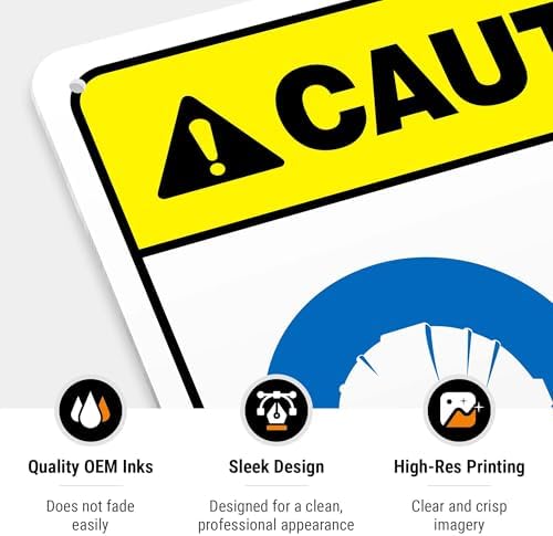 Hard-Hat and Safety Vest Required Sign, ANSI Caution Sign,