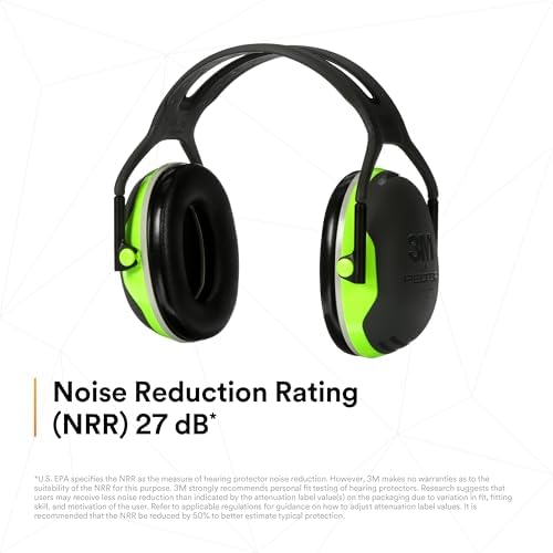 3M PELTOR Hearing Protection Earmuffs, X4 Series Noise Protection, Construction, Manufacturing, Assembly, Sanding