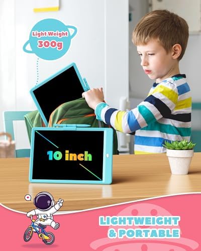 ORSEN LCD Writing Tablet 10 Inch, Colorful Doodle Board Drawing Pad for Kids, Toddler Toys for 3 4 5 6 7 8 Year Old Girls Boys Gifts (Blue)
