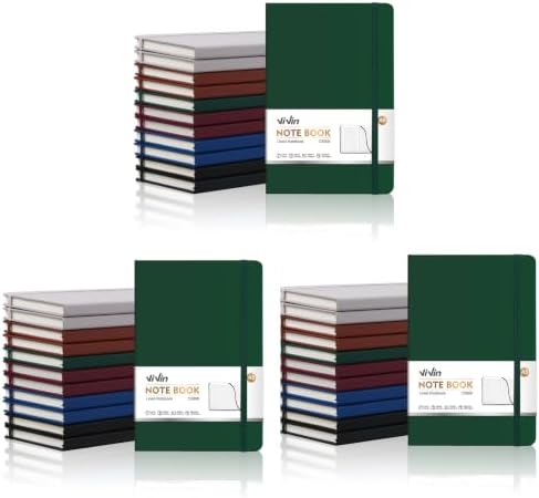 ViVin 36 Pack A5 Hardcover Lined Notebook,192 pg College Ruled 5.5x8.3