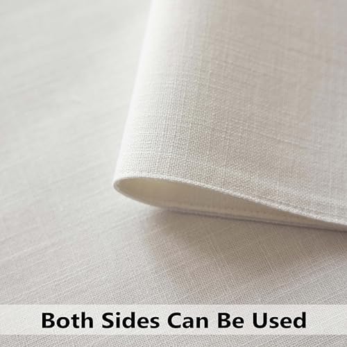 Demetex White Placemats Set of 4 Heat Resistant Cloth Place Mats Linen Dining Table Mats for Wedding Party Decorations, Pure White