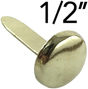 Clipco Paper Fasteners Small 1/2-Inch Brass Plated (100-Pack)