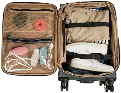 Kenneth Cole REACTION Chelsea Chevron Quilted Luggage, Olive, 20-Inch Carry On