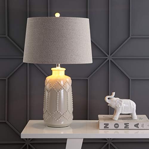 JONATHAN Y Alice Textured Ceramic Table Lamp 26", Cream