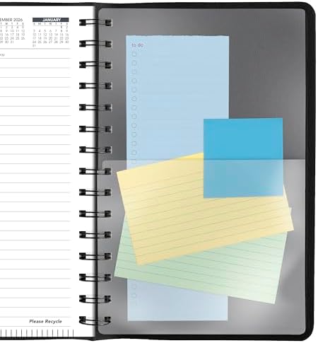 AT-A-GLANCE 2026 Appointment Book Planner, Daily, 5" x 8", Small, Half-Hour, Black (702070526)