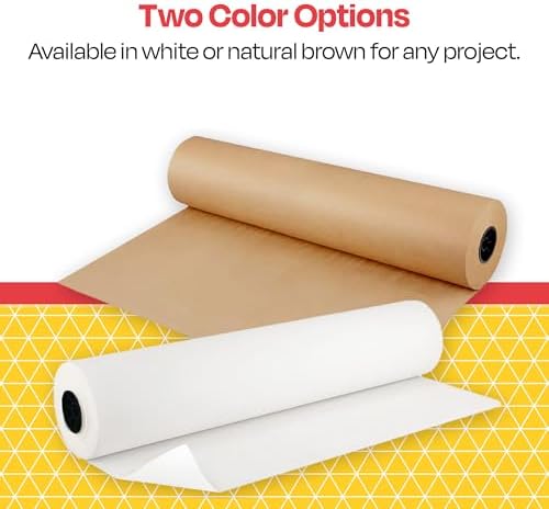 School Smart Butcher Kraft Paper Roll, 50 lbs, 24 Inches x 1000 Feet, Brown