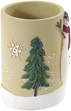 Avanti Linens - Tumbler, Resin Countertop Accessories, Christmas Decorations (Snowmen Gathering Collection)