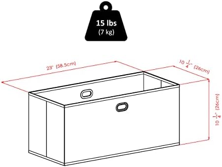 Winsome Torino Storage/Organization, Black 23.03"W x 10.24"H x 10.24"D