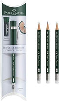 Faber-Castell Perfect Pencil Castell 9000 and 3 Count Refill - #2 Lead | Includes Sharpener, Protector, and Pencil Extender