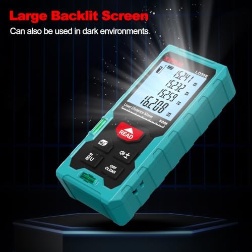 Kiprim LD50E Laser Distance Measure,165ft/50M,Backlit LCD,Ft/M/in Switch
