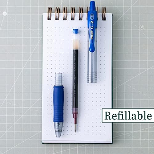 PILOT G2 Premium Gel Roller Pens, Blue Ink Pens Bold Point, Pack of 12