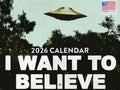 I Want to Believe UFO Calendar 2026 Aliens Monthly Wall Calender 12 Month | American Made In The USA