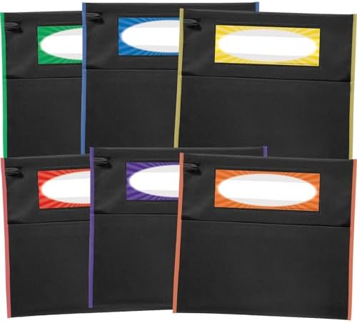 Really Good Stuff Store More Grouping Chair Pockets, 24-Pack, Black