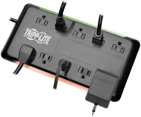 Tripp Lite 10-Outlet Surge Protector Power Strip 6ft Cord 2880 Joules Black $100K Insurance (TLP1006B)
